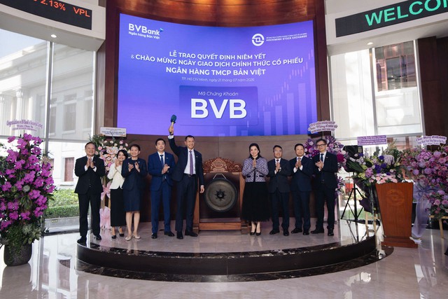 BVBank chính thức niêm yết cổ phiếu BVB trên sàn HoSE từ hôm nay 21/7 - Ảnh 1.